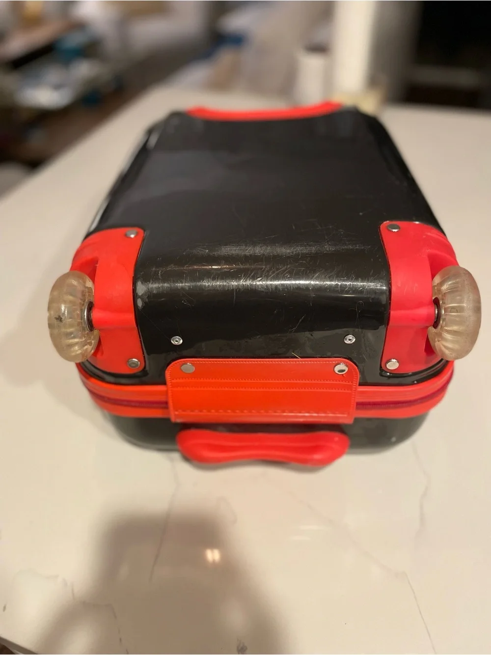 Kids Ferrari Black & Red Racing Hardcase Carry-On Luggage Scooter | Genuine